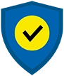 blue beetle pest control safety badge